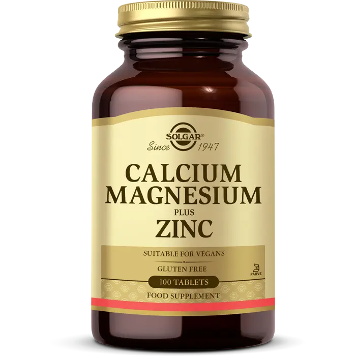 قرص کلسیم منیزیم پلاس زینک Calcium Magnesium Plus Zinc سولگار 100 عددی