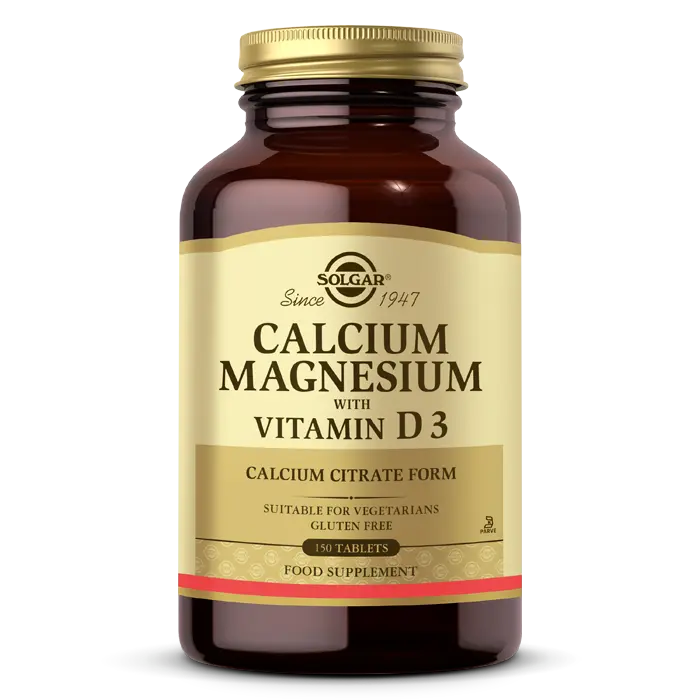 خرید قرص کلسیم منیزیم ویتامین Calcium Magnesium Vitamin D3 سولگار 150 عددی